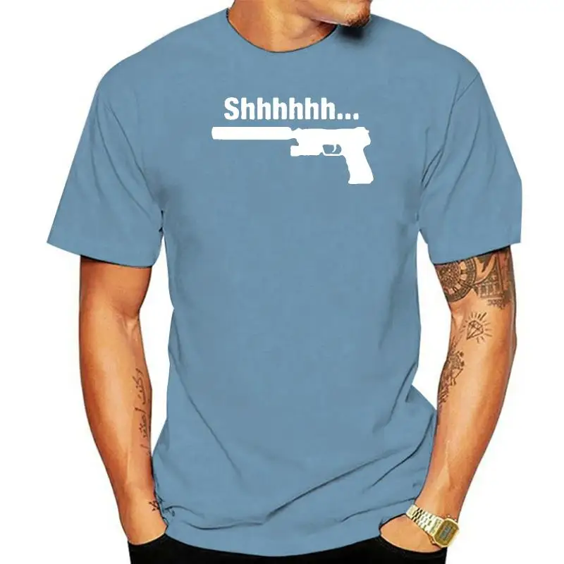 

Fashion Design Shipping PISTOL T-SHIRT 2nd AMENDMENT Political Shirt GUN T PROTECT YOURSELF SILENCER TEE O-Neck Hipster Tshirts