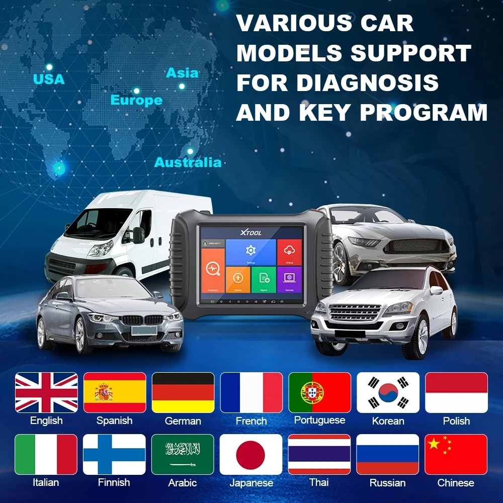 2023 XTOOL A80 pro Master OBD2 диагностические инструменты J2534 ECU Программатор онлайн ключа