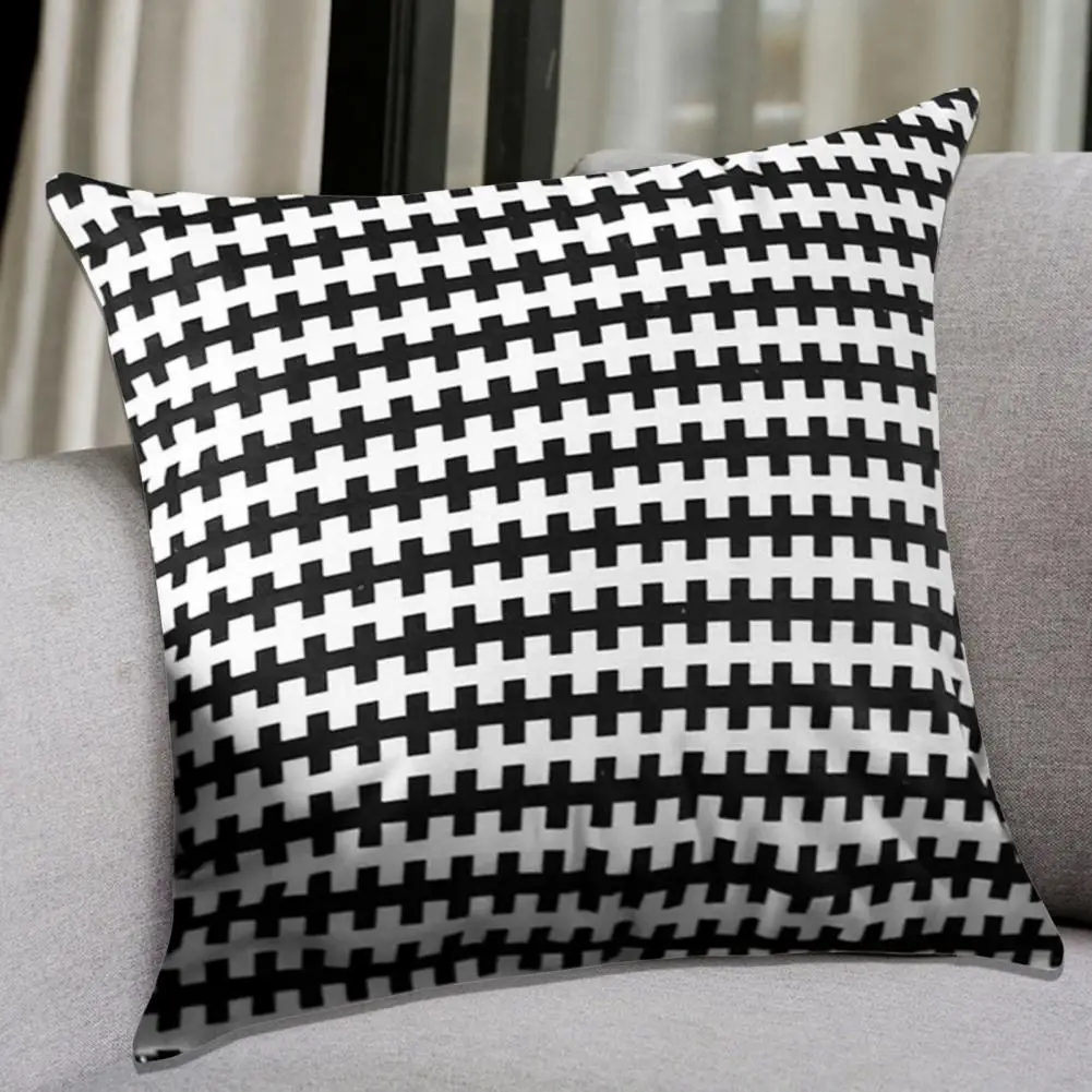 

Cushion Cover Super Soft Geometric Print Pillowcase Fade-resistant Cover with Hidden Zipper for Stylish Decoration Durable Wear