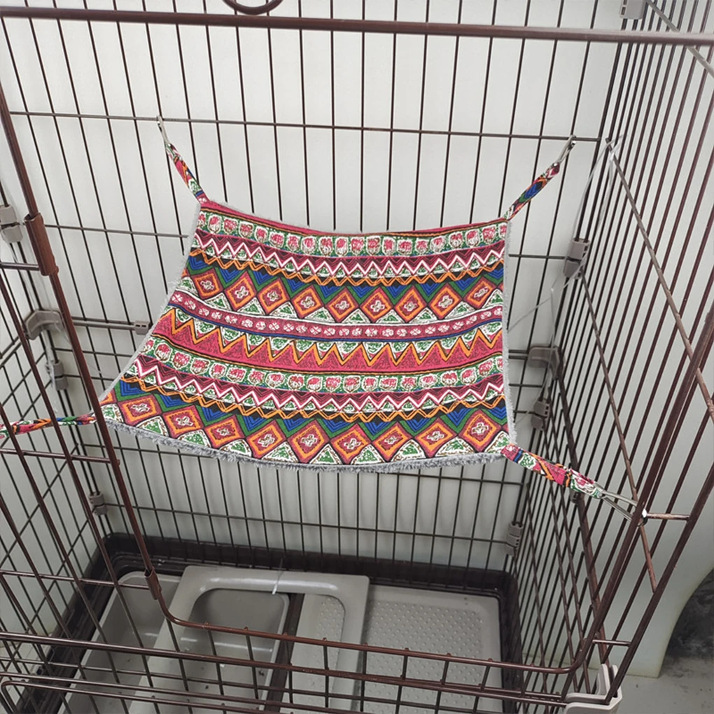 

Polyester Easy To Install Small Animal Hammock Addition To Any Cage Triple Layer Hamster Hammock