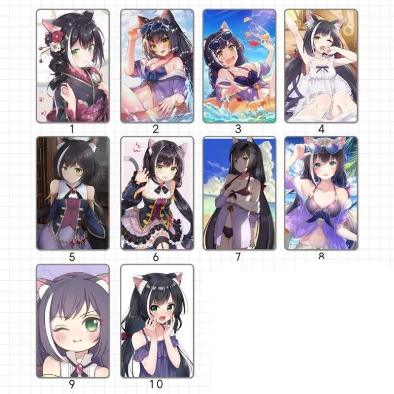 

Стикер принцессы для соединения карт аниме Kokkoro Miyako Karyl мультфильм ПВХ задняя пленка стикер для кредитных карт кавайная декоративная