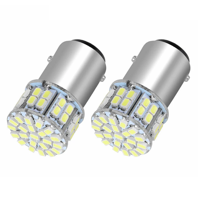 

2 шт. 6000K Белый 1157 50SMD задние стоп-сигналы светодиодные лампы BAY15D 12 В