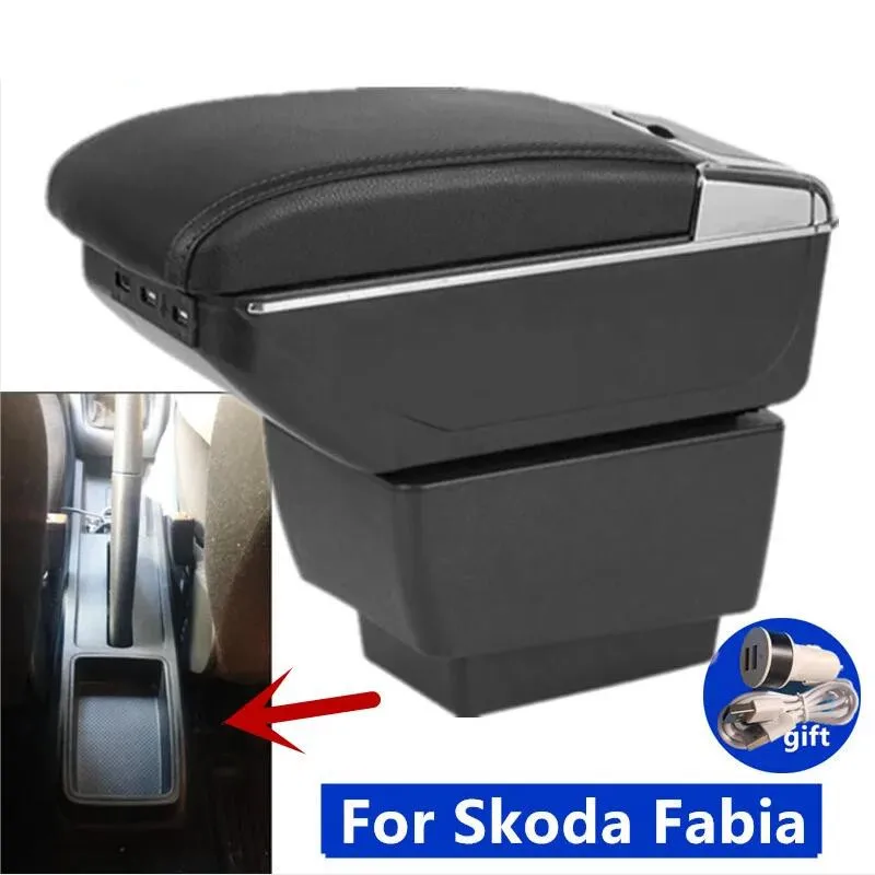 Skoda Fabia 3 Iii 2015-2024 Подлокотник Из Кожи/абс-пластика Со Специальным Ящиком Для