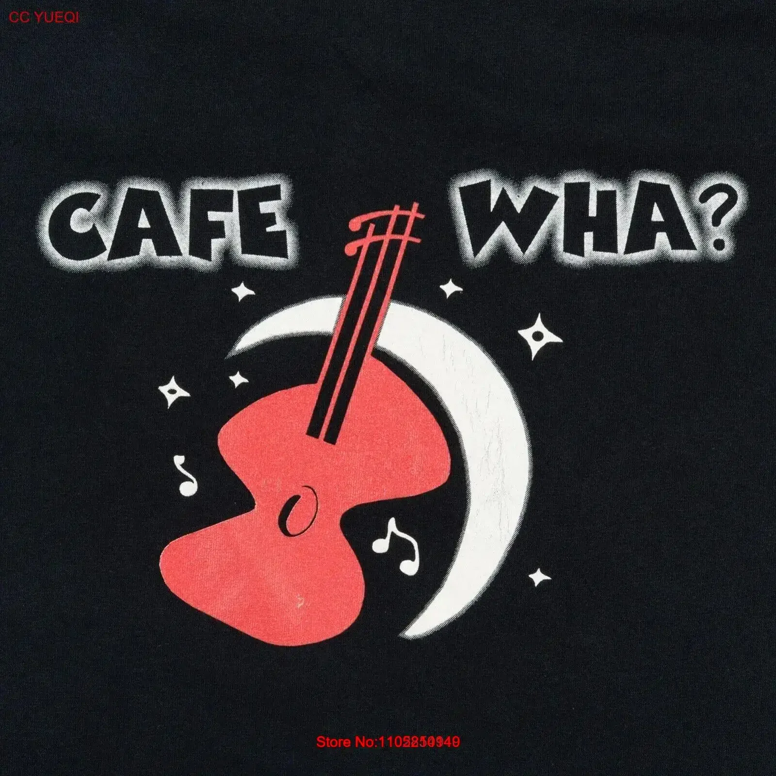 Фото Футболка Cafe Wha Famous Legendary Club Greenwich Village с 1959, рок-фолк, L, винтажная стираная уличная модная растянутая футболка №1
