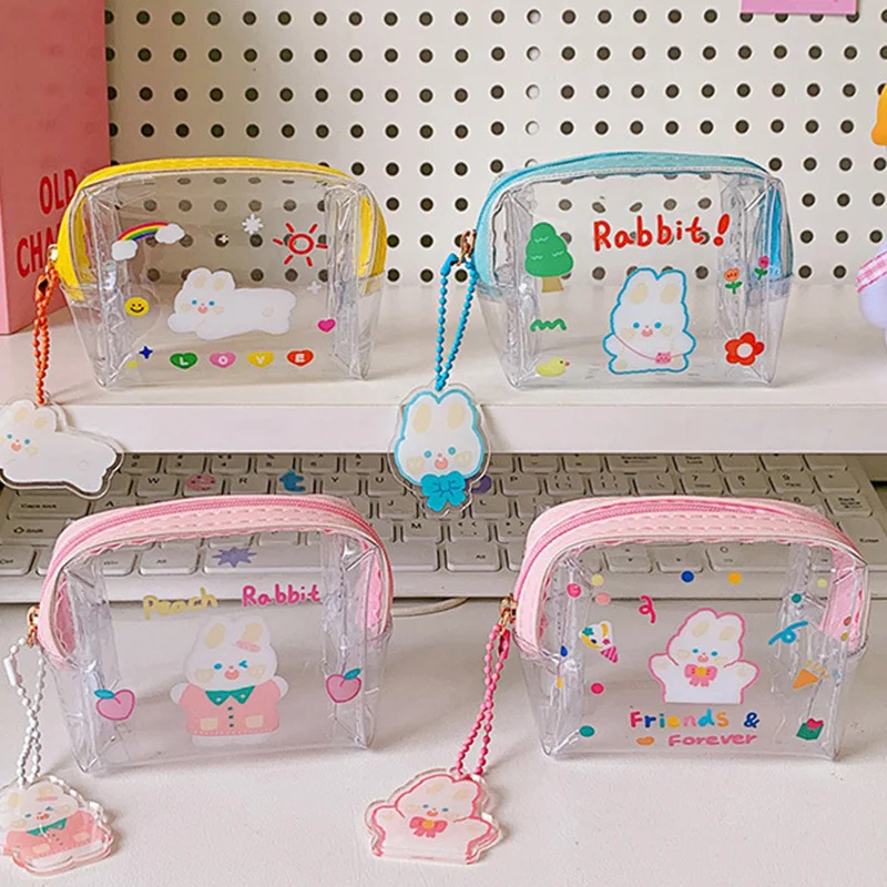 

Women Coin Purse Small Wallet Cute Transparent Bear Money Storage Bag Girl Boy Student Lovely Clear PVC Coin Pouch Key Holder