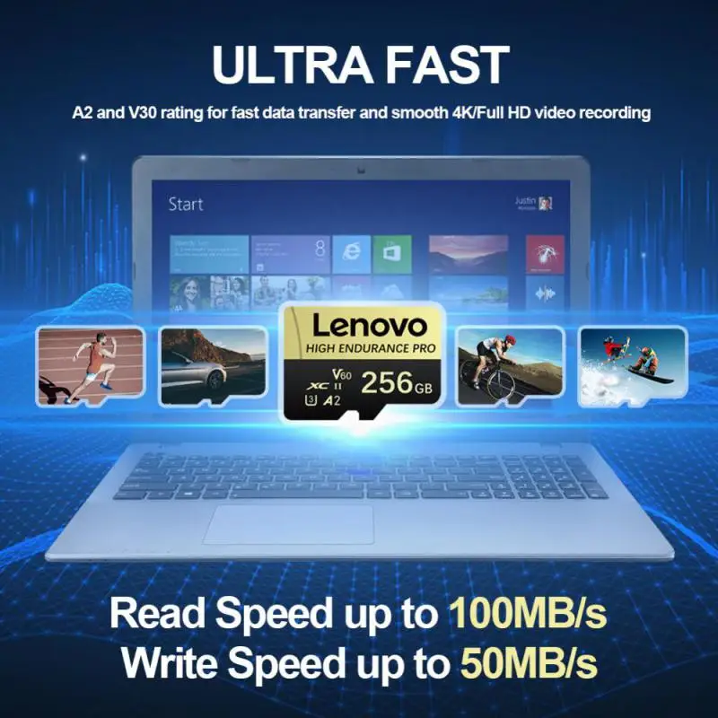 Оригинальная карта памяти Lenovo Micro TF SD 2 ТБ 1 Высокоскоростная U3 Flash Sd 128 ГБ для Ps4 Ps5 Ps