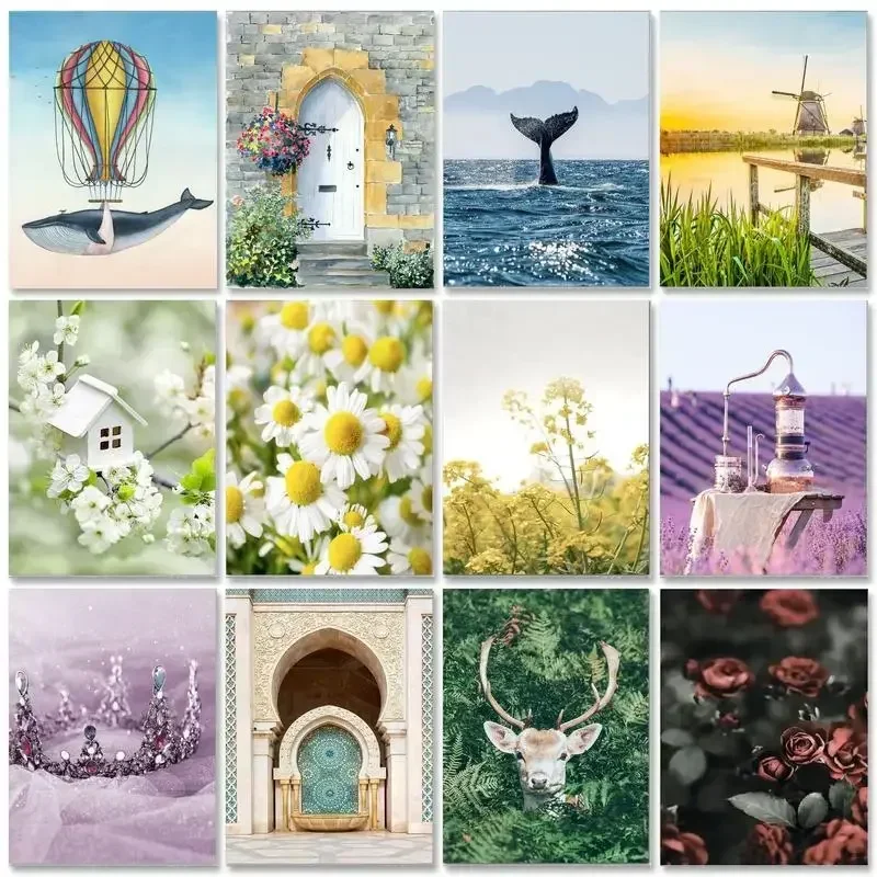 605312 Набор красок по номерам для взрослых наборы сделай сам холст картина маслом