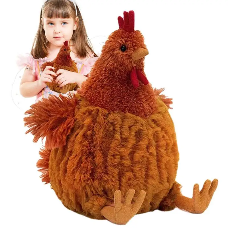 

Милая курица цецила Bessie, курица клоуни, искусственная игрушка, кукла животного, подарок на день рождения, Рождество, 23 см