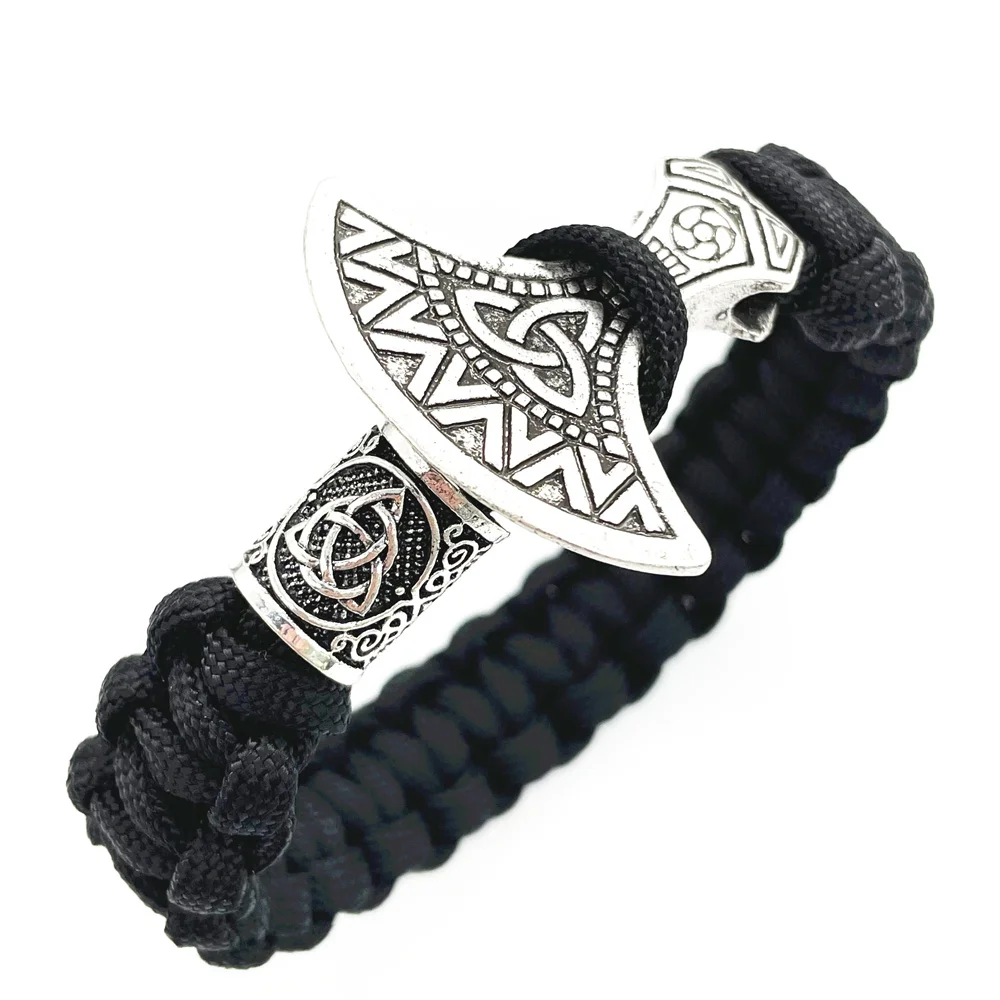 

Slavic Perun Axe With Trinity Symbol Charm Diy Runes Beads Fit Viking Bracelet Paracord Jewelry Vikings Accessories
