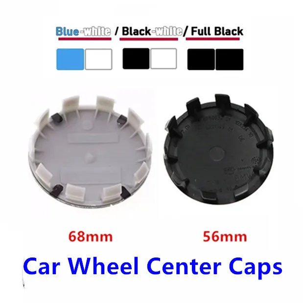 

4 шт., 56 мм, 68 мм, центральная крышка колеса автомобиля, логотип, значок ступицы, диски, крышка для BMW E46 E38 E60 E90 E93 F20 F30 X3 X5, синий, белый, юбилей.