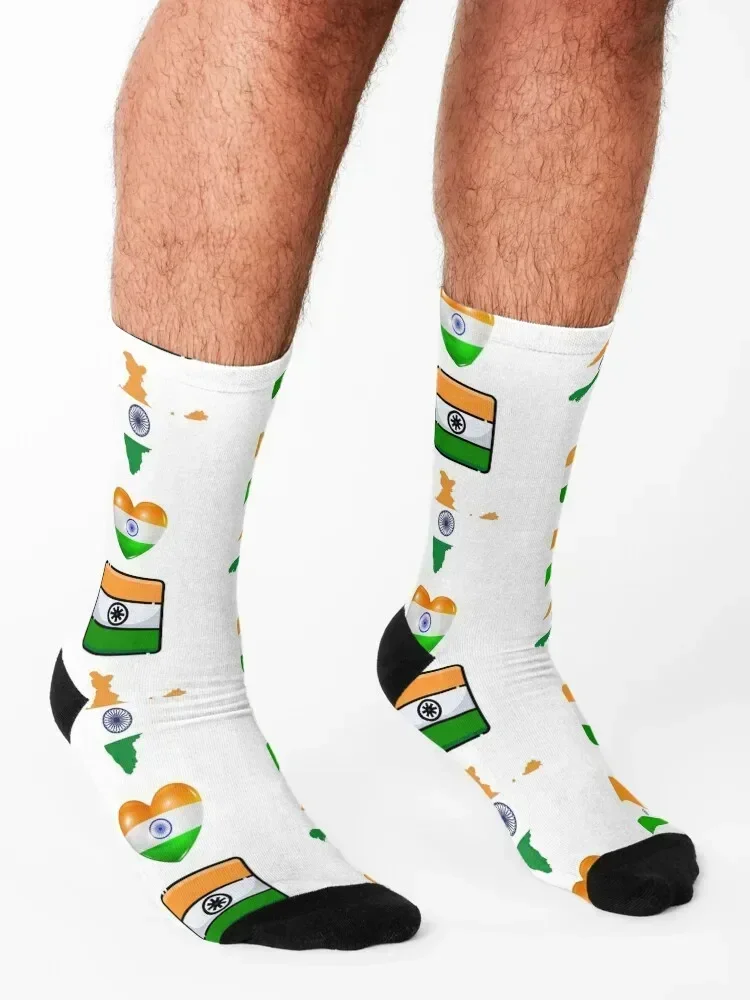 Индийские флаги носки с яркими подвязками профессиональные беговые героями