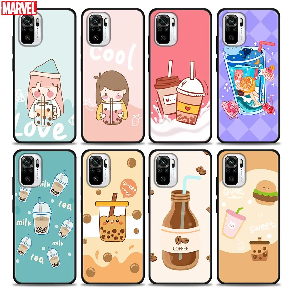 

Case For Redmi K40 K30 K20 12C 10 10C 9T 9C 9A 9 8A 8 7A 7 6A 6 5A 5 4X 4A Pro Plus 5G Cover Case Creative Cute Cartoon Milk Tea