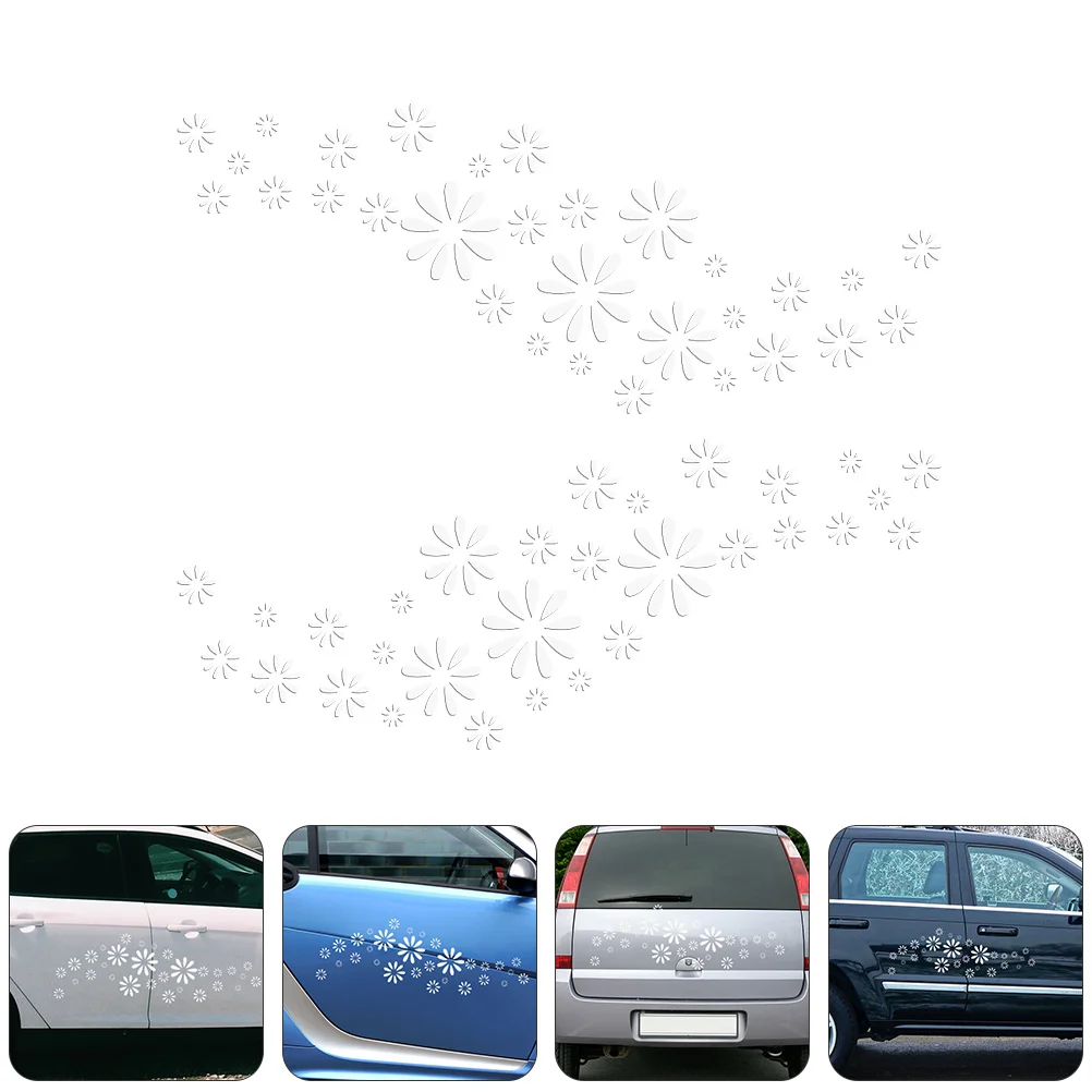 

2pcs Decorative PVC Car Sticker Chic Car Decal Ornament Fresh Car Body Sticker