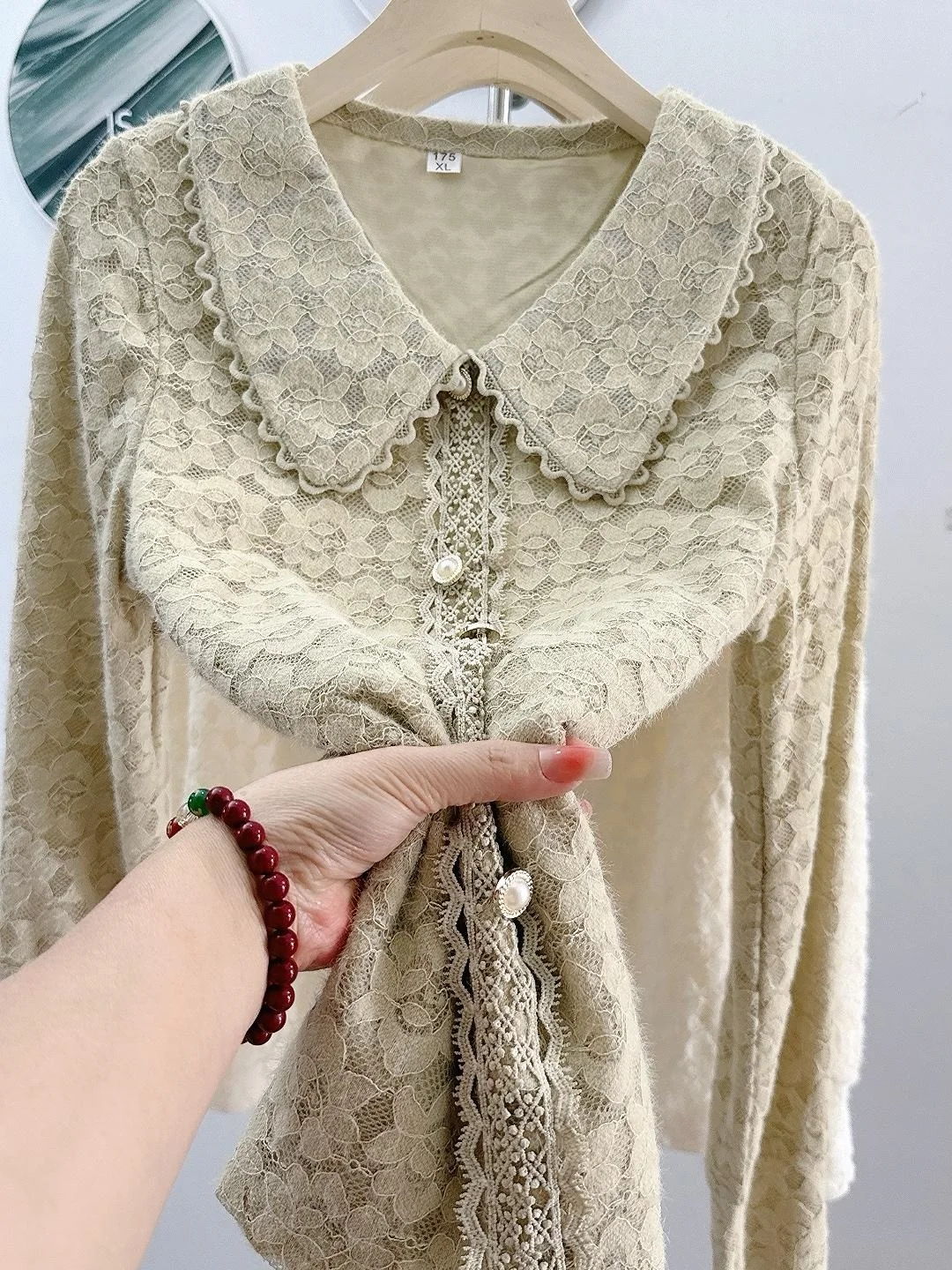 Кружевной кукольный воротник Изящные свободные рубашки для похудения