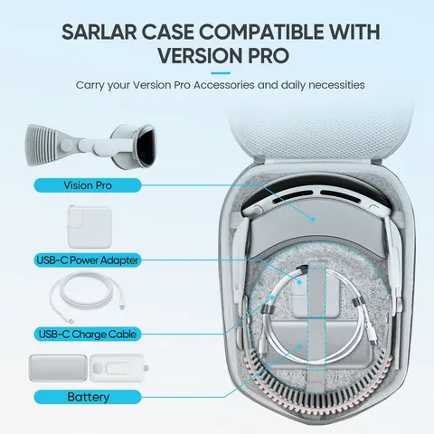 Жесткий чехол для Meta Quest 3/3S/Quest 2/PICO4/Vision Pro, официальный ремешок, аксессуары для игровой гарнитуры VR