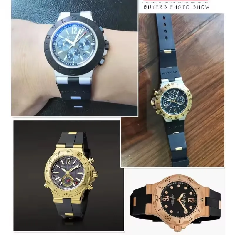 Сменный резиновый ремешок подходит для Bvlgari Diagono 24 мм X 8 мм, 22 мм X 8 мм, мужские и женские угодно, черные силиконовые ремешки для часов (art.: 3920d123fb0ae) - 3920d123fb0ae