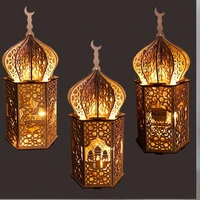 ramadan decorative wooden crafts ornaments creative eid wooden lighthouse palace decorations wholesale