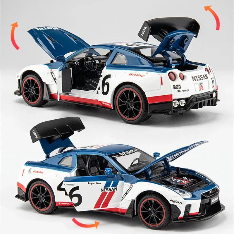 1:24 модель спортивного автомобиля God Of War Nissan Skyline GTR R34 R35 из сплава Литые