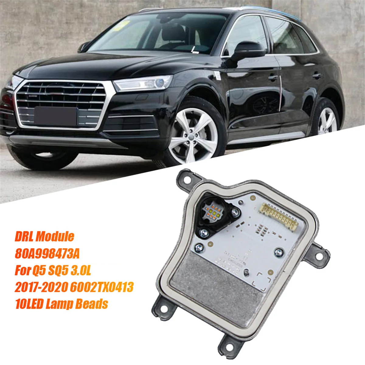 Светодиодный модуль левой передней фары 80А 998473 A для Audi Q5 SQ5 3.0L 2017-2020 6002TX0413 10