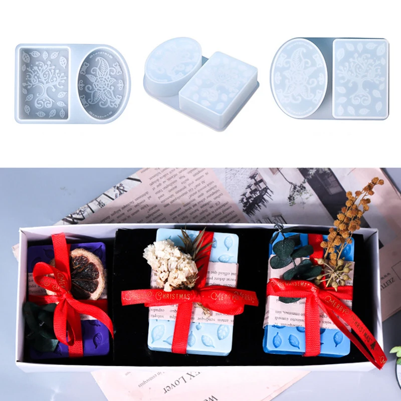 

Western Art Plant Pattern Soap Candle Mold DIY Handmade Silicone Soap Mould Plaster Tools 3D Crafts Molds For Soap Making Gift