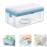 multifunctional foaming soap dish with drain soap box bubbler suitable laundry soap holder for kitchen bathroom cleaning tools