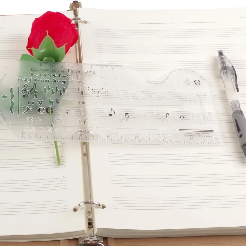 Лист для рисования с пятью линиями линейка музыкальная инструмент рукопись
