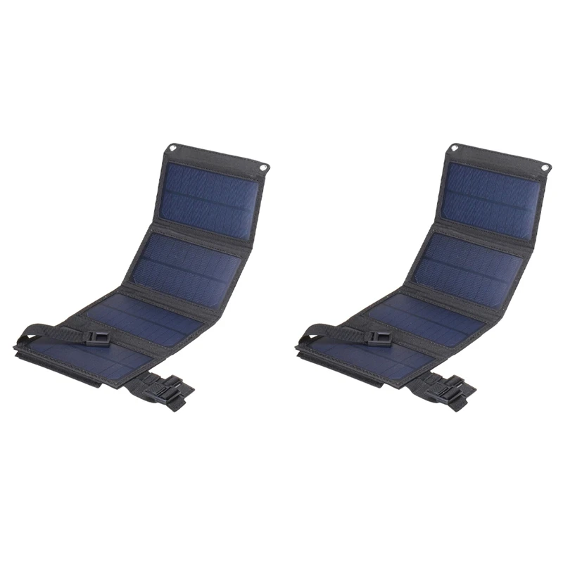 

2X Foldable Solar Panel Solar Cell With USB Output Solar Charger For Camping Cell Phone Tablet Devices Power Bank B