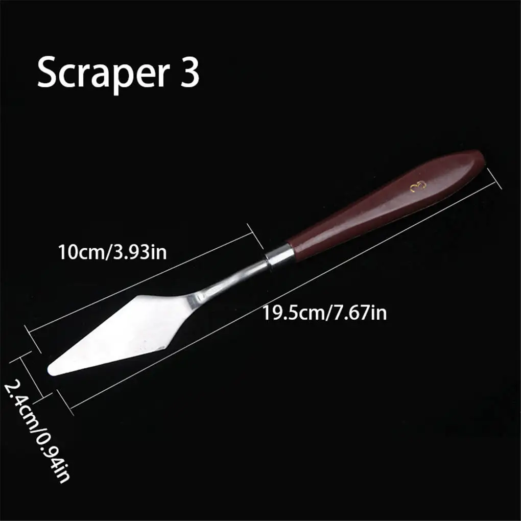 

5 шт./набор, шпатель из нержавеющей стали с пластиковой ручкой