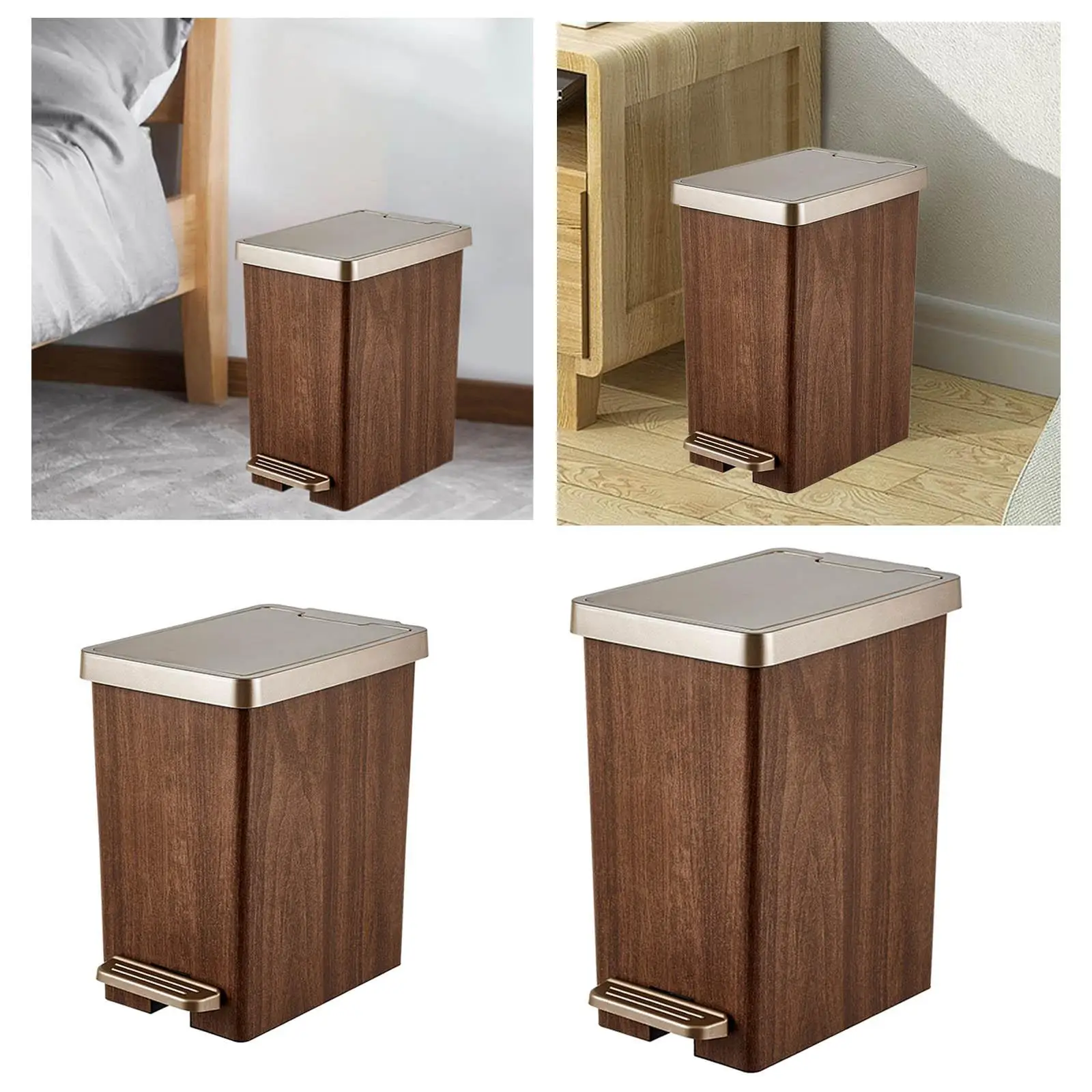 Trash Can Creative with Foot Pedal Large Capacity Garbage Recycling Bin for Park