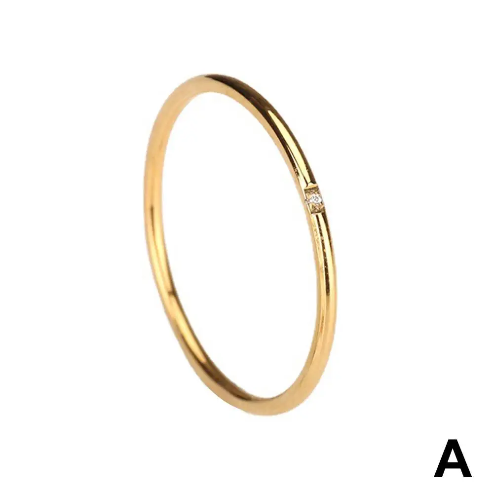 Новые простые кольца из нержавеющей стали золотого цвета антиаллергенные