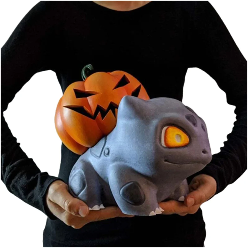 

Новая искусственная переноска, Рождественская елка, тыква, смола, ремесло, Хэллоуин, украшение, мультяшный сад, для улицы, с лампой, орнамент