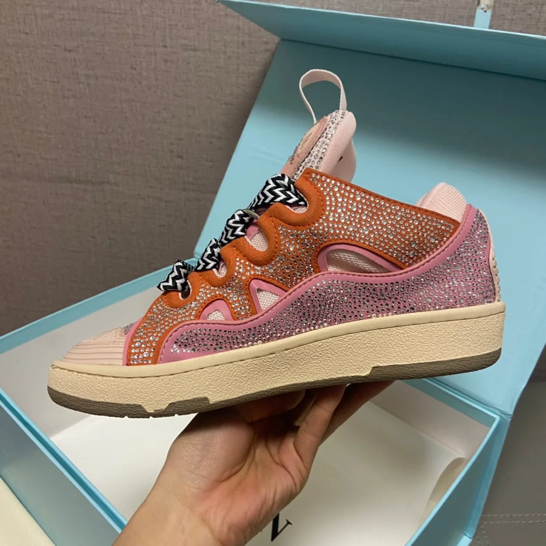 

Новые брендовые Дизайнерские кроссовки из настоящей коровьей кожи для мужчин и женщин, Спортивная глиняная обувь, модные повседневные крос...