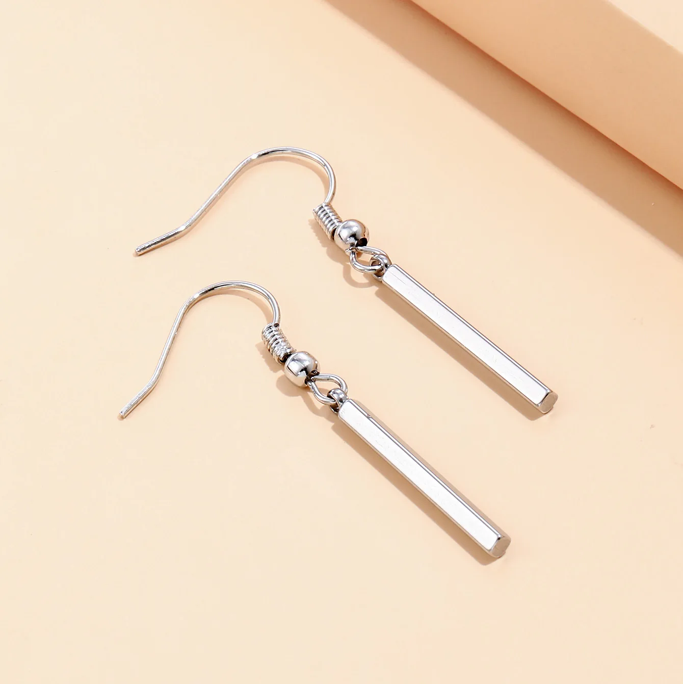 

Korean Fashion Trend Long Ear Hook Stainless Steel Drop Earrings for Women