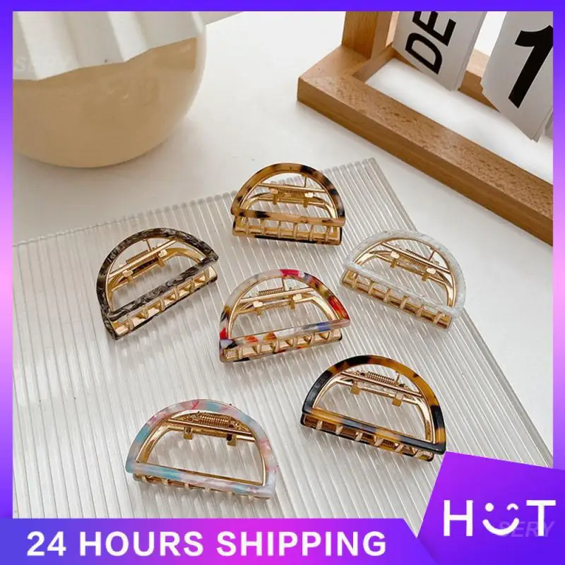 Прочный и крепкий полукруглый зажим для волос с вырезами аксессуары из