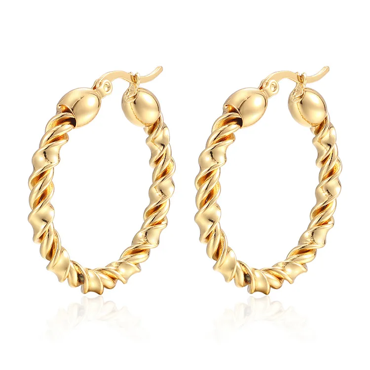 

Fashion INS Stainless Steel Earrings Women's Fashion round Titanium Steel Earrings Wholesale
