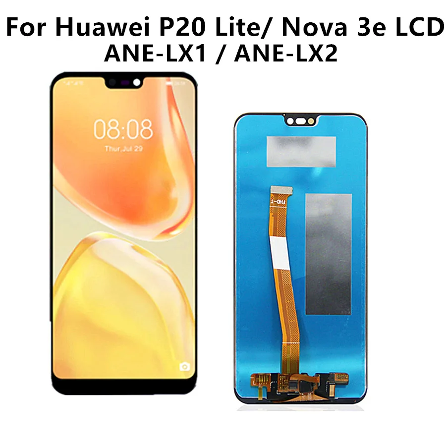 Фото ЖК-дисплей 5,84 ''для Huawei P20 Lite с сенсорным экраном и дигитайзером для Huawei Nova 3e, детали для замены ЖК-дисплея №1