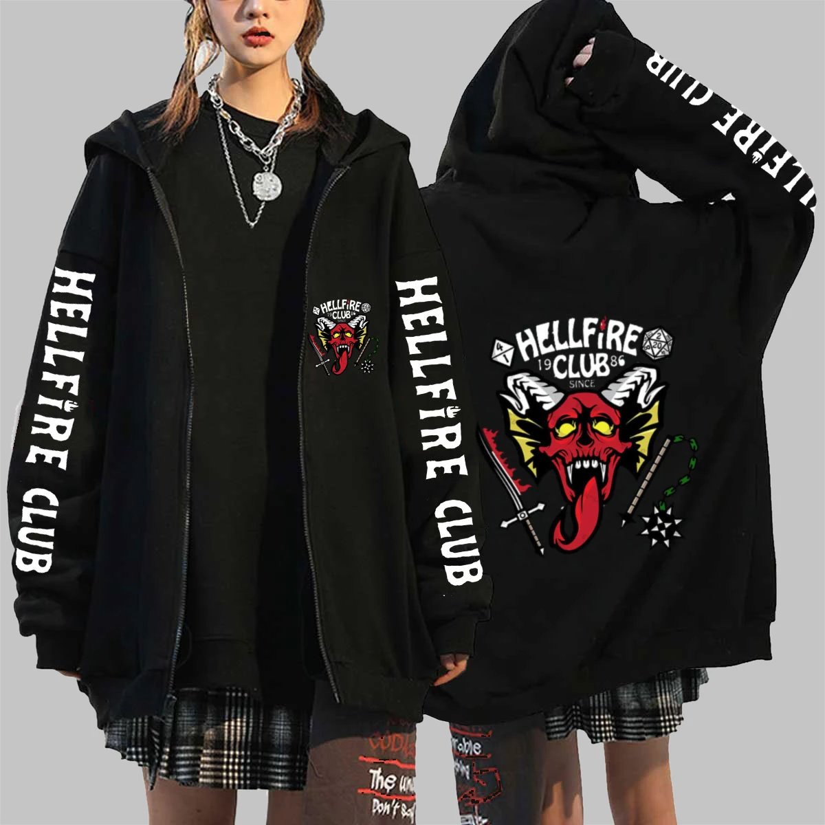 

Funny Strange Things Hoodies Oversized Sweatshirt Men Women Zip Up Jackets Unisex Harajuku Sportswears Pullovers Dropshipping