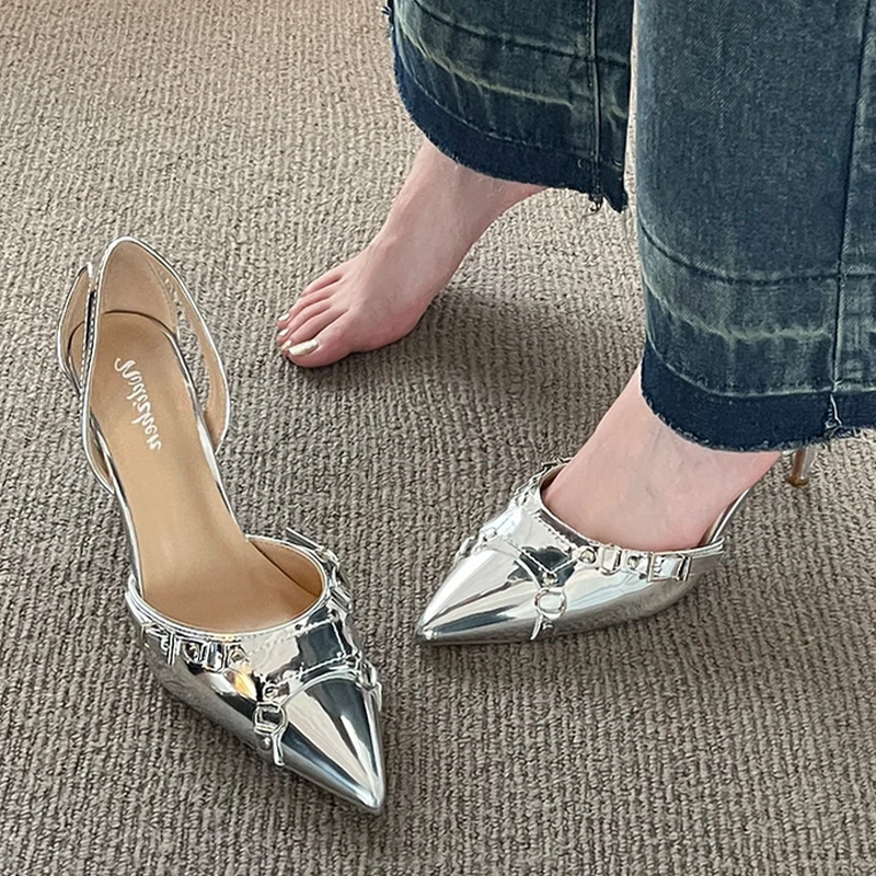 

2023 Designer New Women High Heels Shoes Sexy Sandals Brand Summer Pointed Toe Party Shoes Dress Pumps Women Wedding Stilettos