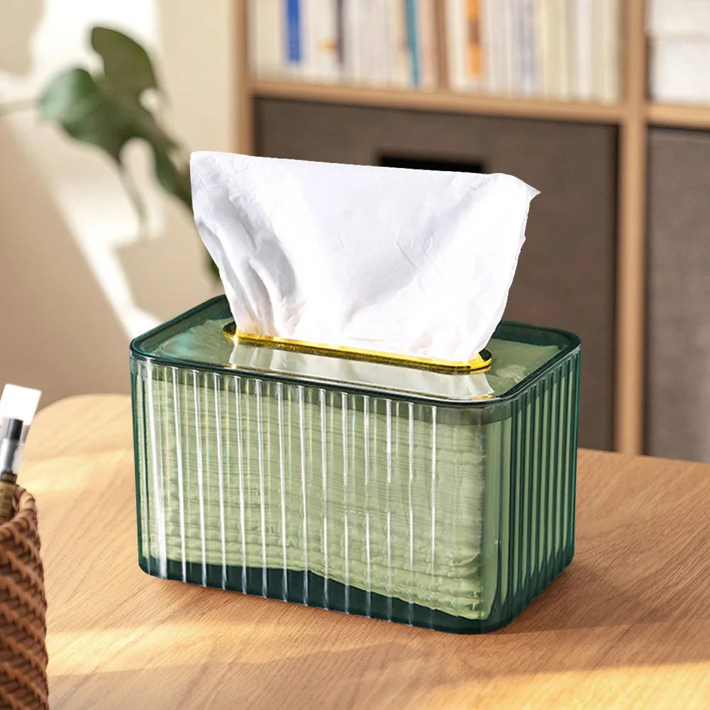 

Коробка для бумажных салфеток «Все в одном», прозрачный диспенсер для салфеток для лица, встроенная пружина для столешницы для ванной комна...