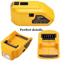 dcb090 suitable for dewal 14 418v lithium battery conversion usb charging dc12v output emergency light tools