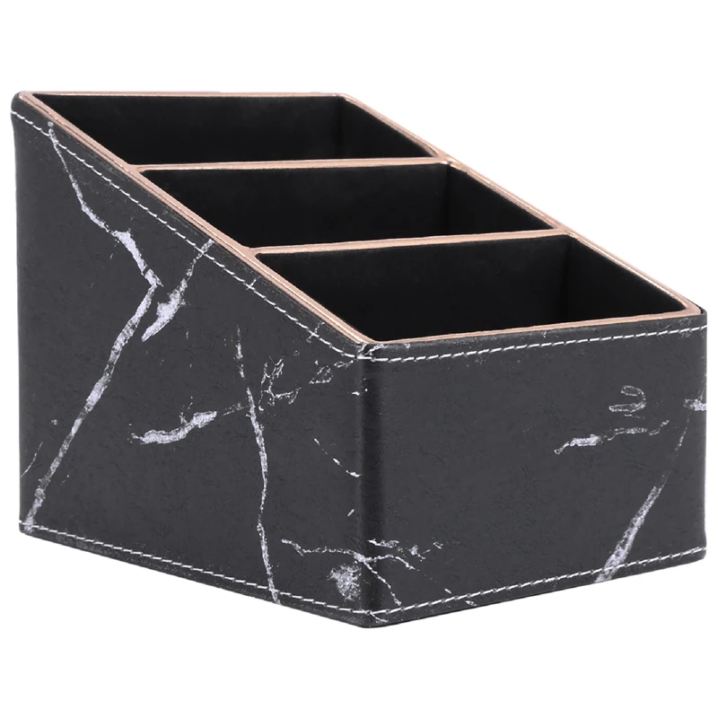 

Держатель для пульта дистанционного управления с 3 отделениями, органайзер для хранения всякой всячины для дома, ТВ-руководство/Электронная почта/Искусственная задняя крышка