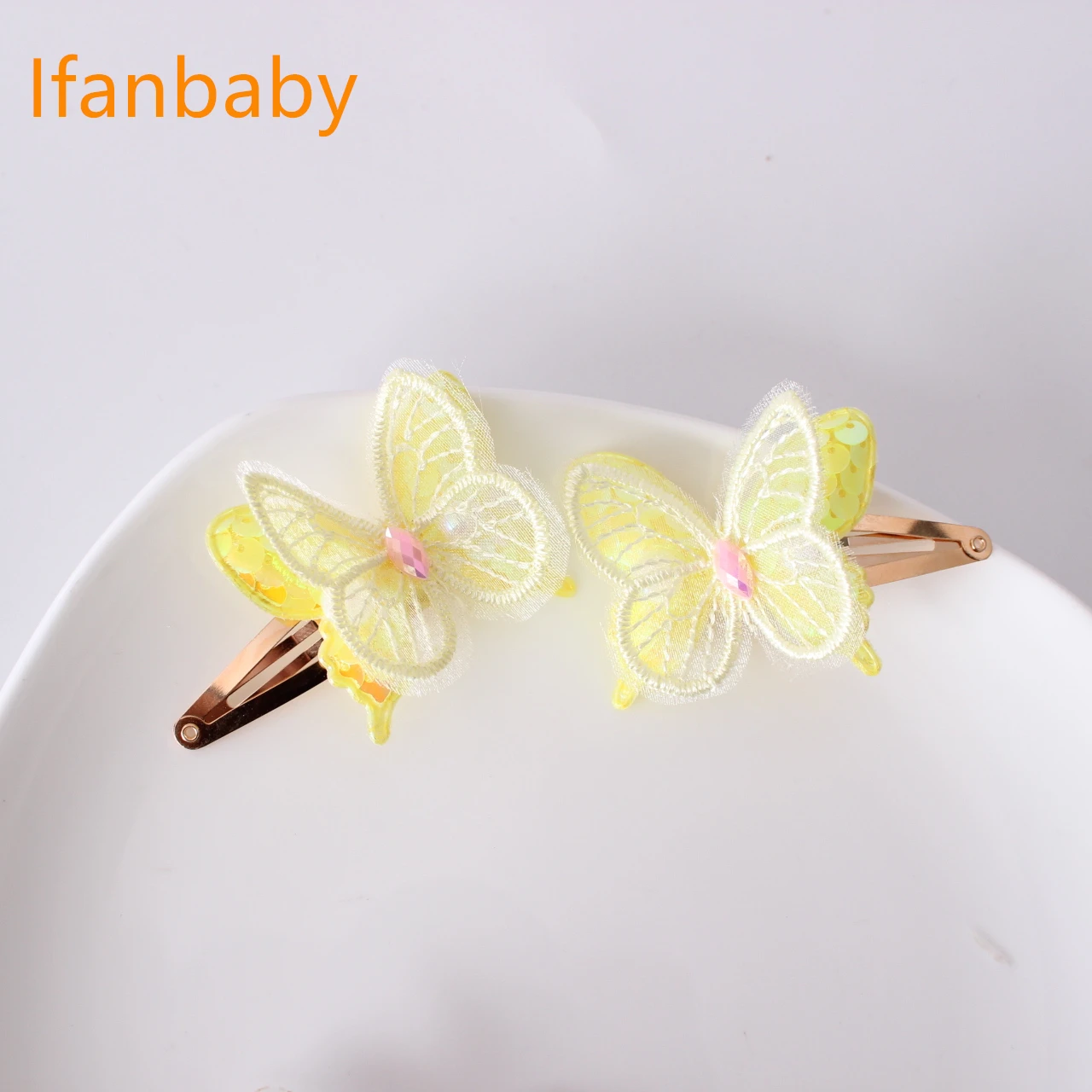 Милые детские аксессуары заколка для волос BB девочек с цветами заколка-бабочка