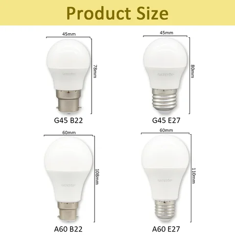 1-20pcs High lumen LED Bulb Lights  AC DC 12V 24V 36V 48V E27 B22 3W 5W 10W  for Home  Equivalent,Landscape Garden Yard Outdoor