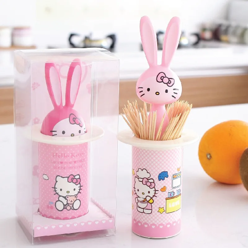 

6 шт., Держатель Для Зубочисток Sanrio, с мультяшным рисунком
