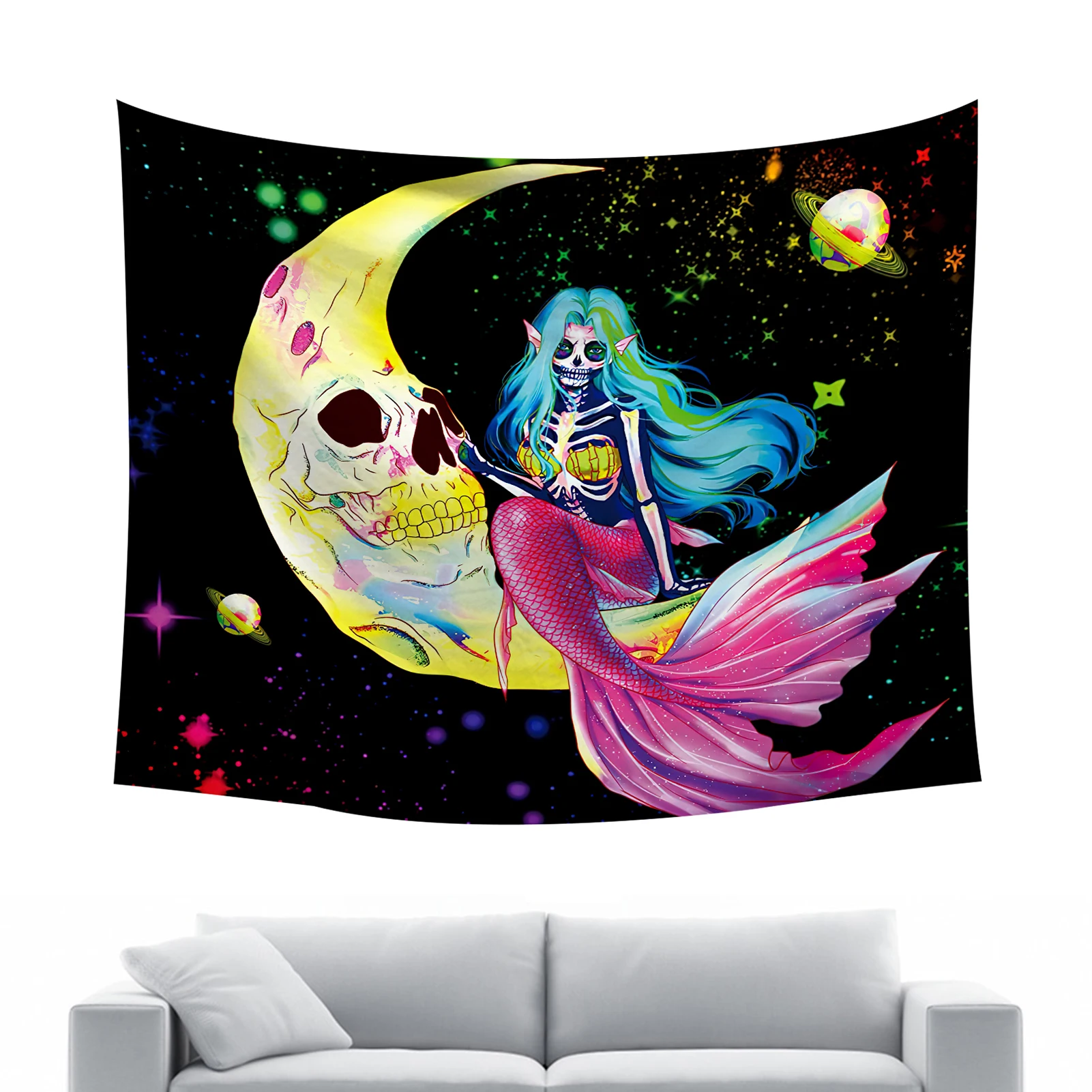 

Moon Mandala Tapestry Wall Hanging Bohemian Astrology Tapestry Mandala Wall Carpet Witchcraft Tapestry