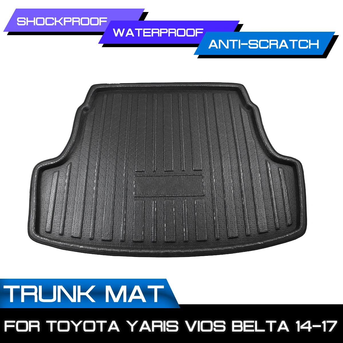 

Автомобильный напольный коврик, ковер для Toyota Yaris Vios Belta 2014 2015 2016 2017, задний багажник, противогрязевая крышка
