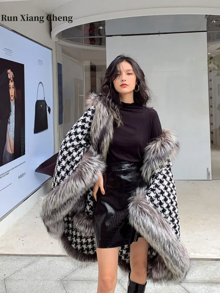 Winter Women's Cold Coat 2023 Faux Fur Coat Women's Elegant Thickened Luxury Designer Temperament Plush Jacket Shawl Fur Cape