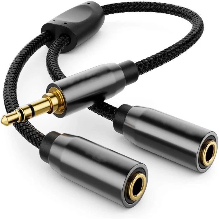 

3.5mm Audio Cable One In Two Couple Earphone Cable Lossless Sound Quality Earphone Sound Splitter