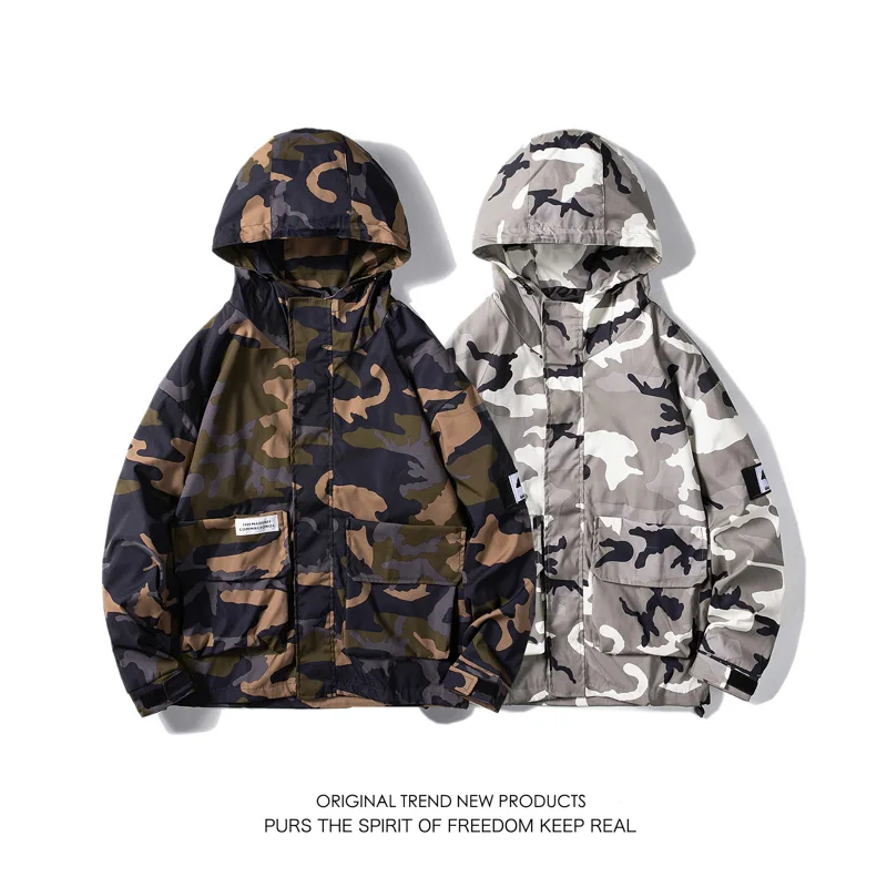 

Новинка Весна 2022, куртка с капюшоном для инструментов, мужская Тонкая Повседневная спортивная толстовка, камуфляжная уличная куртка