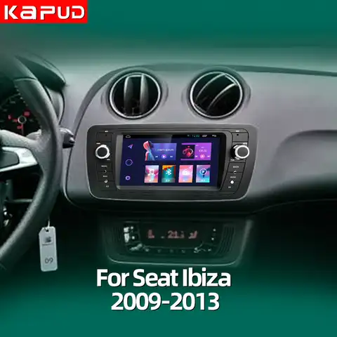 Kapud Android 11 Автомобильный мультимедийный 7 ''GPS-навигатор радио плеер экран CarPlay для Seat Ibiza 6j 2009 2010 2011 2012 SWC 4G DSP